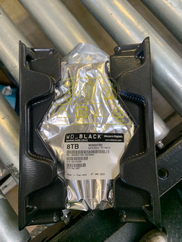 Photo 1 of Western Digital 8TB WD_Black Performance Internal Hard Drive HDD - 7200 RPM, SATA 6 Gb/s, 256 MB Cache, 3.5" - WD8002FZBX