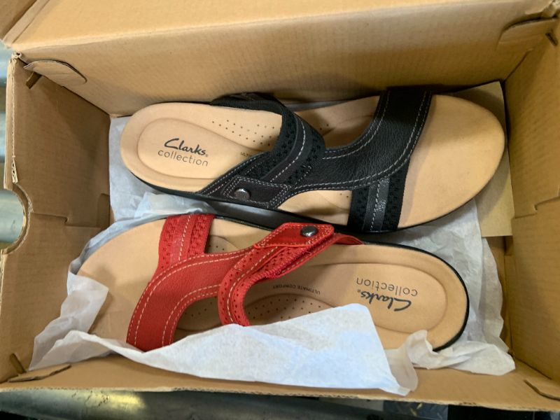 Photo 1 of Clarks Women's Laurieann Cara Slide Sandal, Black Combi, 9.5 Narrow