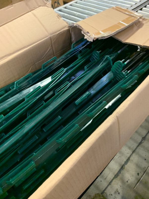 Photo 1 of Houseables Electric Fence Posts, Step in Fence Post 4FT, Electric Fencing, Garden Stakes, Garden Poles, Kit for Wire, Deer, Livestock, Temporary, Fiberglass, Plastic, Green, Ground Rod, 4 Feet, 50 PK