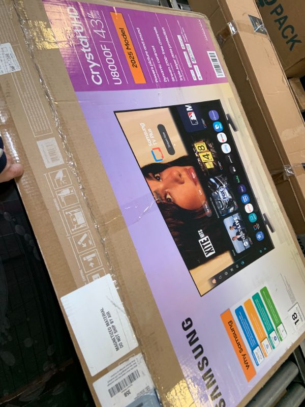 Photo 1 of Samsung 43-Inch Class Crystal UHD U8000F 4K Smart TV (2025 Model) Endless Free Content, Crystal Processor 4K, MetalStream Design, Knox Security, Alexa Built-in
