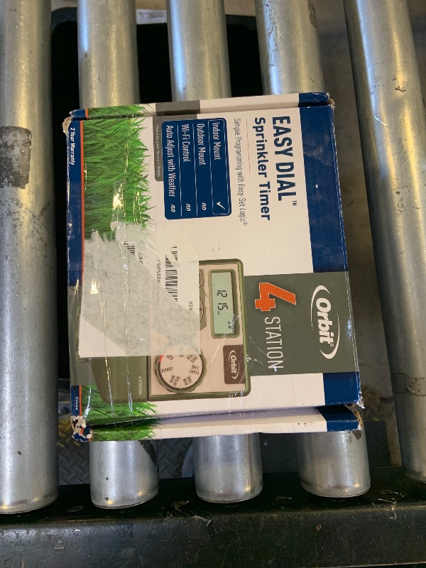 Photo 1 of Orbit 57594 Easy Dial 4-Station Indoor Sprinkler Controller, Green