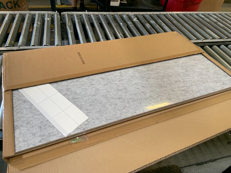 Photo 1 of DOLLAR BOSS Acoustic Wall Panels 2 Pack Large Bilayer Soundproof Panels for Wall 47.2" X 23.6" Adhesive High Density Sound Absorbing Acoustic Treatment for Home Studio Office, Grey