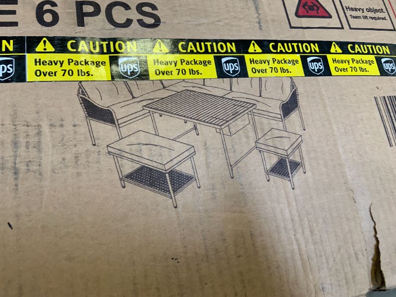 Photo 1 of -ONLY BOX 3 OF 3- corner sofa set with dining table 6pcs 