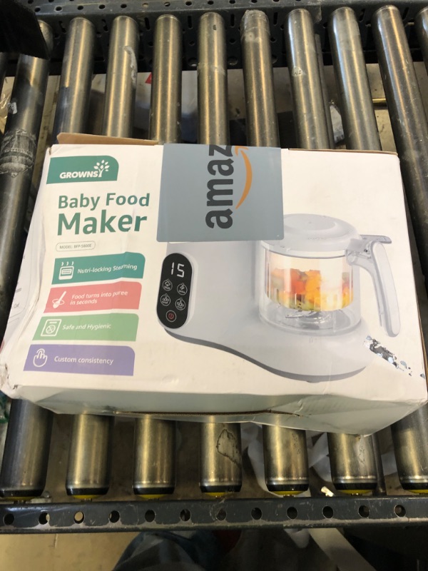 Photo 1 of GROWNSY Baby Food Maker with Steam Basket, One Step Baby Food Processor Steamer Puree Blender Grinder Mills Machine, Auto Cooking Grinding and Sterili-zing for Healthy Homemade Baby Food, BPA-Free