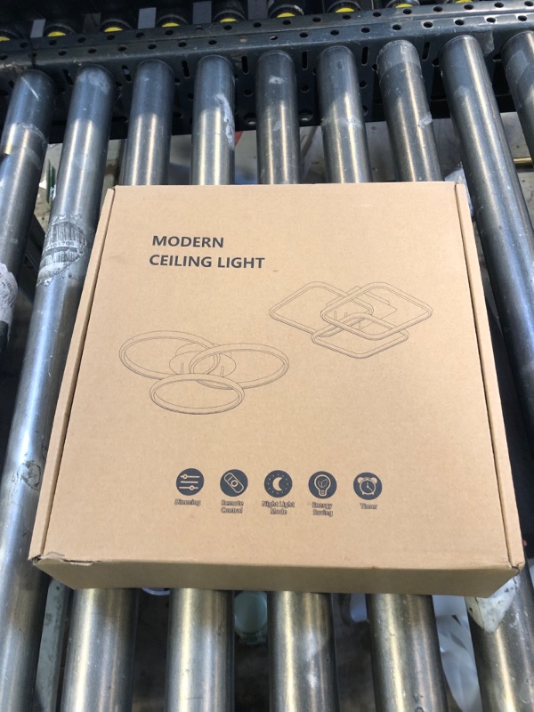 Photo 1 of Vloitgol Modern Led Ceiling Light Fixtures with Remote Control, Dimmable Flush Mount Ceiling Light for Bedroom, Living Room, Dining Room, Kitchen (Black, 3000K-6500K)