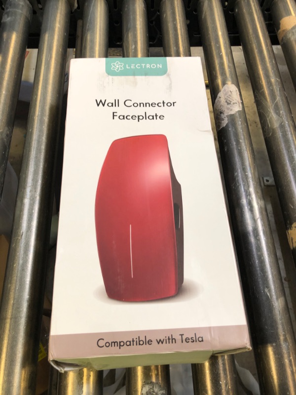 Photo 1 of Lectron Tesla Wall Charger Faceplate - Tesla Gen 3 Wall Connector Faceplate (Red, 1 Pack)