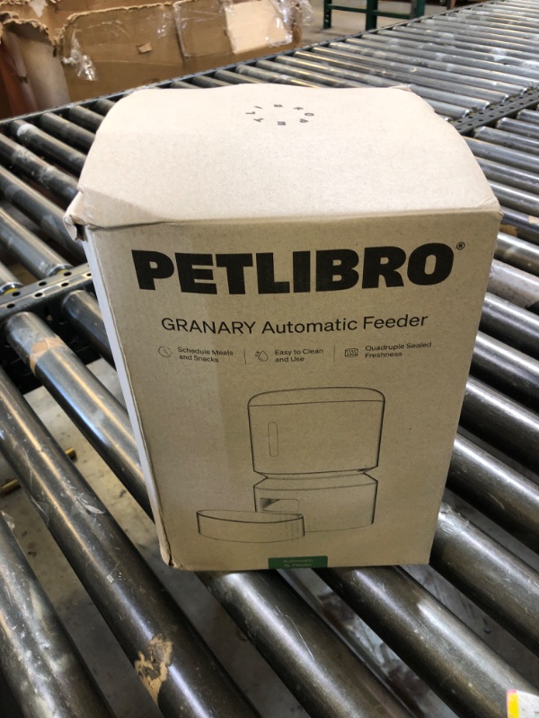 Photo 1 of PETLIBRO Automatic Cat Feeder, Automatic Dog Food Dispenser with Freshness Preservation, Timed Pet Feeders for Dry Food, Up to 50 Portions 6 Meals Per Day, Granary Black