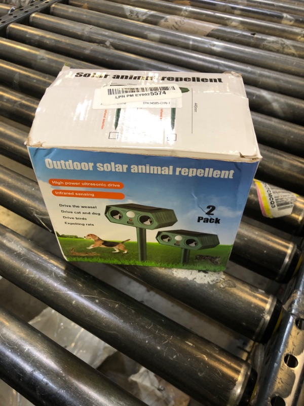 Photo 1 of 2Pack Deer Squirrel Rabbit Cat Repellent Outdoor Solar Ultrasonic Animal Repeller Waterproof Raccoon Deterrent with Motion Sensor to Keep Dog Skunk Possum Rodent Coyote Out of Garden Yard Farm