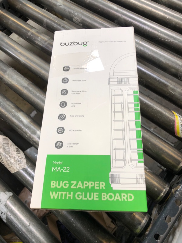 Photo 1 of Buzbug 360° Pro Fly Trap Indoor, Dual-Band LED Lamp, 4500mAh Battery, Bug Mosquito Gnat Trap with Lighting Mode, Includes 5 Large Sticky Boards -MA22