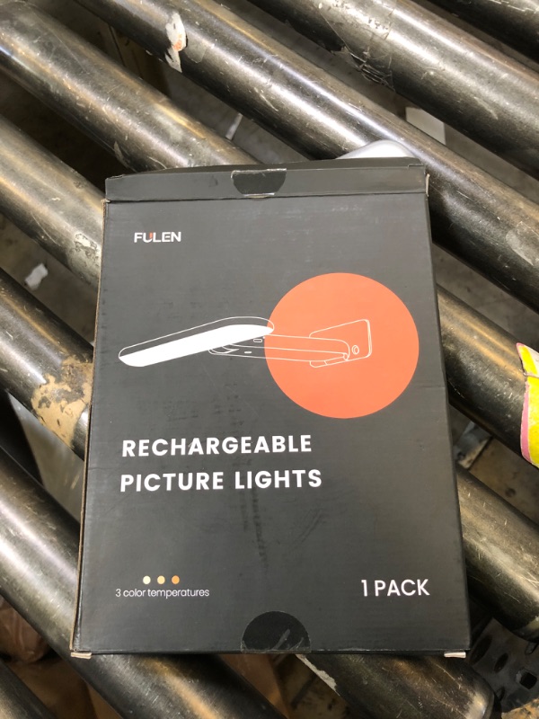 Photo 1 of FULEN Rechargeable Picture Lights for Wall, Wall Lights Battery Powered with Remote, Art Lights for Paintings, Picture Frame Lights for Wall,Dart Board Light with 3 Color Temperatures,Black