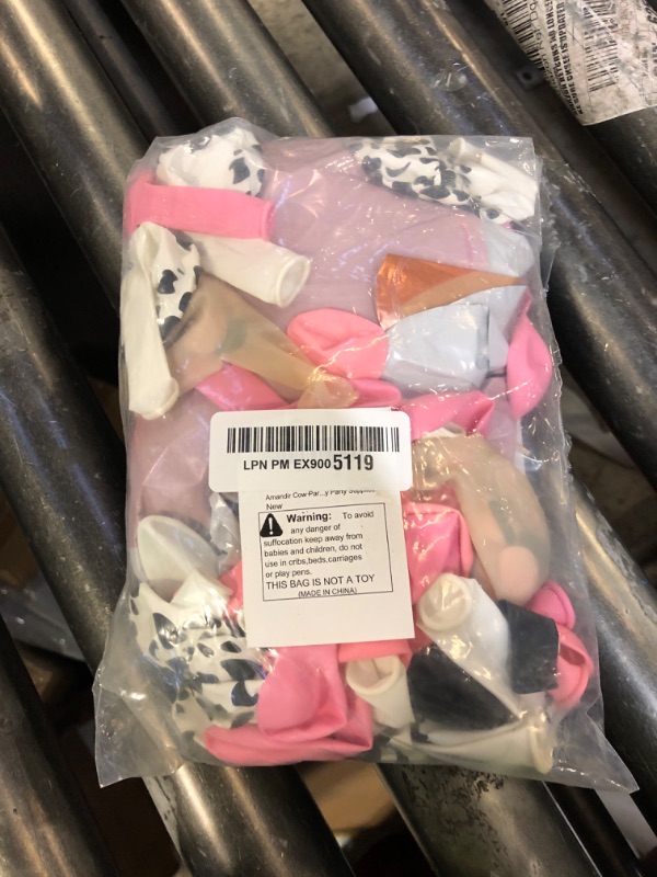 Photo 1 of Amandir 115PCS Pink Cow Party Decorations - Balloon Garland Arch Kit with Cow Print Balloons, Happy Birthday Banner, Cake Topper for Girl Baby Shower, Farm Animals Themed Birthday Party Supplies