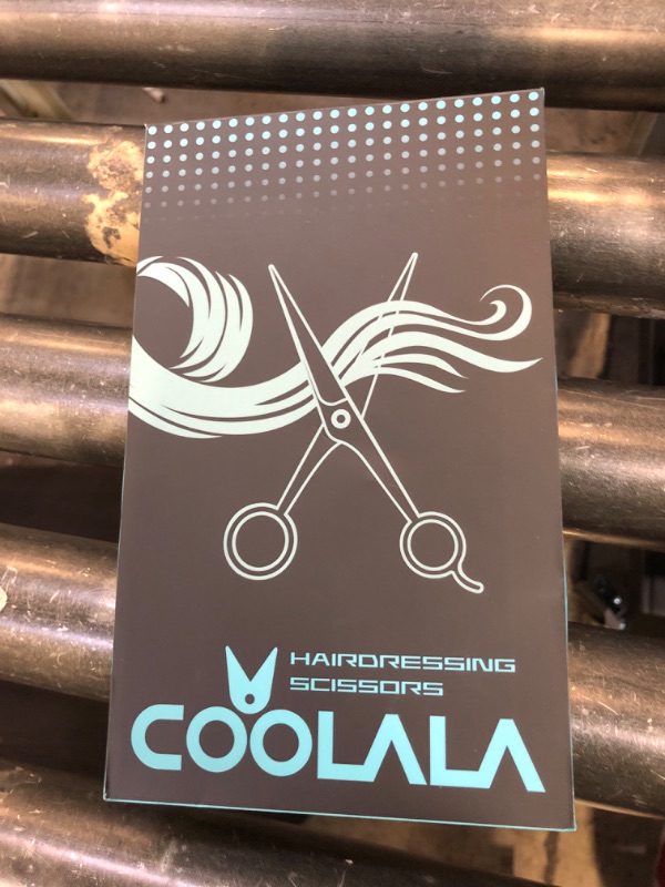 Photo 1 of COOLALA Stainless Steel Hair Cutting Scissors Thinning Shears 6.5 Inch Professional Salon Barber Haircut Scissors Family Use for Man Woman Adults Kids