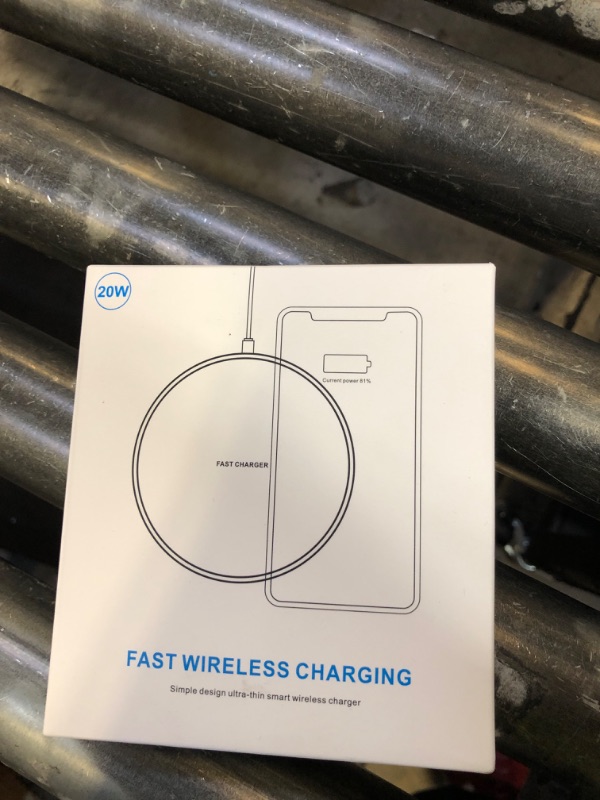Photo 1 of Wireless Charger 20W Max Fast Wireless Charging Pad Compatible with iPhone 11 12 13 14 15 16 Pro/Pro Max, iPhone Xs/XS Max/XR/8 Plus, Air Pods Pro/3/2; for Samsung Galaxy/Note, Galaxy Buds (White)