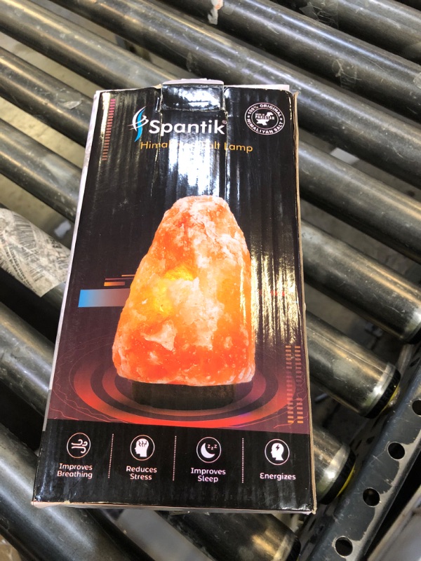 Photo 1 of 7 Inch Himalayan Salt Lamp with Dimmer Cord - Night Light Natural Crystal Rock Classic Wood Base Authentic from Pakistan