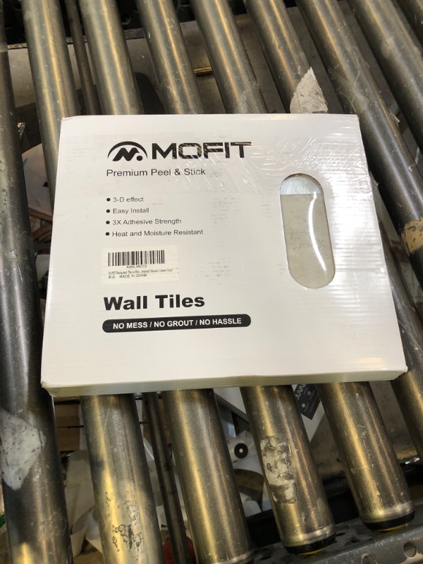 Photo 1 of MOFIT Backsplash Tile for Kitchen Peel and Stick Stone Matte Finish,Bathroom Tiles Stickers 3D Wall Panel Linear Mosaic Marble Backsplash Waterproof(10sheets,Cement Grey)