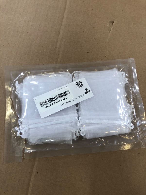 Photo 1 of Organza Bags, White Organza Bags, 50Pcs, Sheer Organzas Bag 3 x 4 inch, Jewelry Gift Bags, Party Favor Bags with Drawstring, Mesh Gift Pouches Mini Candy Pouch for Wedding Christmas Party
