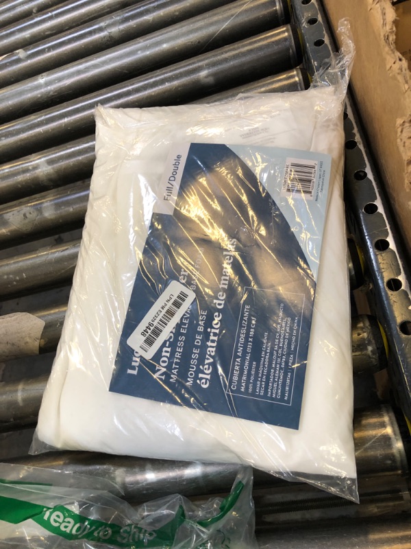 Photo 1 of LUCID 5-Inch Covers - Securing Rubber Grips -Zippered Enclosure - Machine Washable Mattress Elevator Encasement, 5 Inch, White (LU50FF26EFRC)