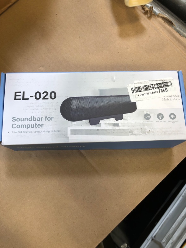 Photo 1 of LXTNFU Computer Speakers for Desktop Monitor,Single Speakers for Desktop PC,Laptop Speaker with Loud Sound,Volume Control Easily Clamps to Monitors(USB-C to USB Adapter Included) (Black)
