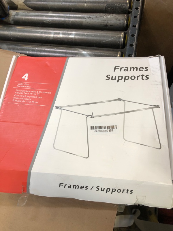 Photo 1 of VZCPYTPM 4 Pack Hanging File Folder Frames, Heavy Duty Steel Hanging File Organizer, File Cabinet Rails, Adjustable 11 to 17.4 Inches, Suitable for File Cabinets, Storage File Boxes