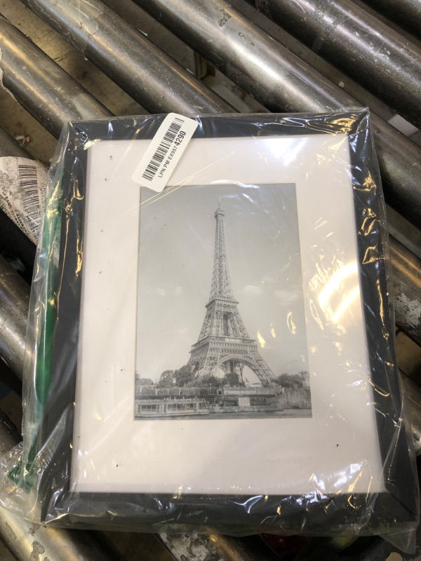 Photo 1 of upsimples 8x10 Picture Frame, Display Pictures 5x7 with Mat or 8x10 Without Mat, Wall Hanging Photo Frame, Black, 1 Pack