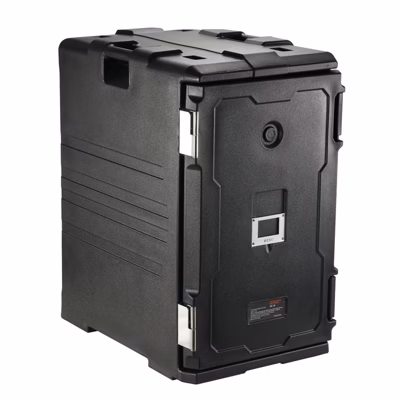 Photo 1 of Insulated Food Pan Carrier, 95 qt. Hot Box for Catering, Food Box Carrier with Buckle, Front Loading Buffet Server


