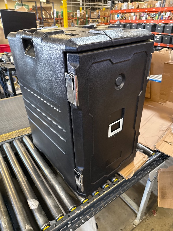 Photo 1 of Insulated Food Pan Carrier, 95 qt. Hot Box for Catering, Food Box Carrier with Buckle, Front Loading Buffet Server


