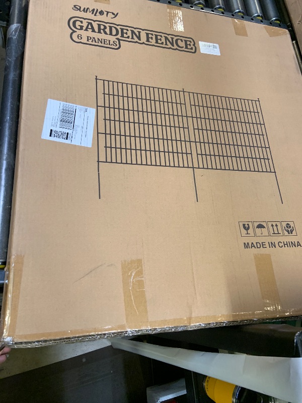 Photo 1 of Sumloty 6 Panels Decorative Garden Fencing for Yard,32 in(H) X 28 ft(L) Patio Fence Animal Barrier Fencing Rustproof Metal Fence Panels for Chicken and Rabbit Farming Or Protection of Plants