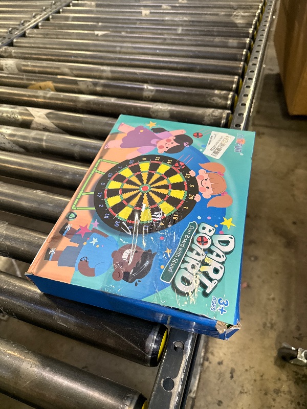 Photo 1 of Large Dart Board for Kids with Stand, Double Sided Kids Dart Board with 12 Sticky Balls and Darts,Family Party Party Supplies for Kids, Gift for Boys Toddlers 3 4 5 6 7+ Year Old Birthday Christmas