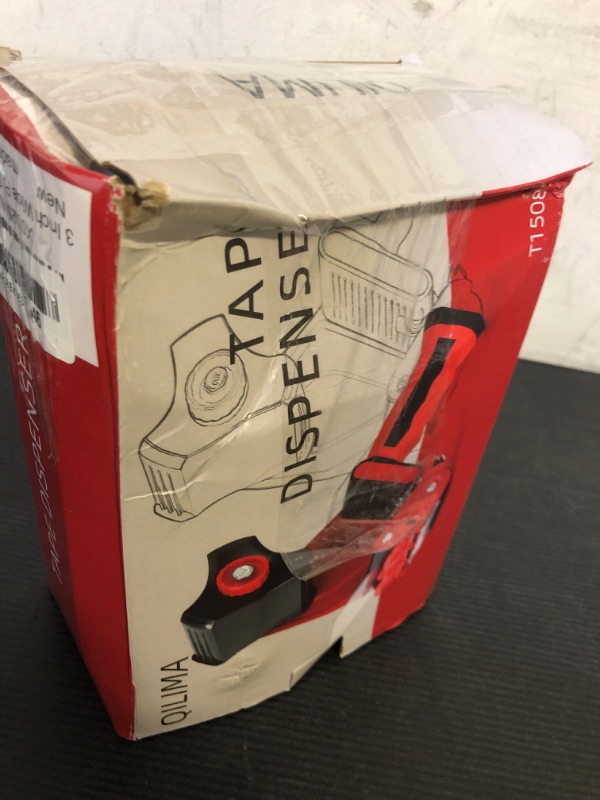 Photo 1 of QILIMA 3 Inch Wide Packing Tape Dispenser Gun Seal Packing for Use Tape Dispenser Gun for Shipping, Moving, Carton and Box Sealing-Red