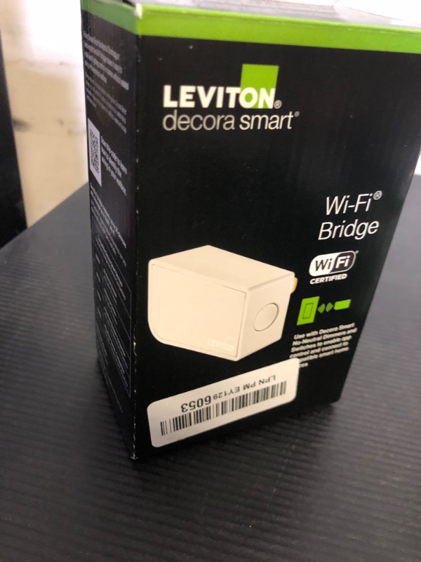 Photo 1 of Leviton Wi-Fi Bridge for No-Neutral Decora Smart Dimmers and Switches (DN6HD and DN15S), Works with My Leviton, Alexa, Google Assistant, Apple Home/Siri & Wire-Free 3-Way, MLWSB-1RW, White