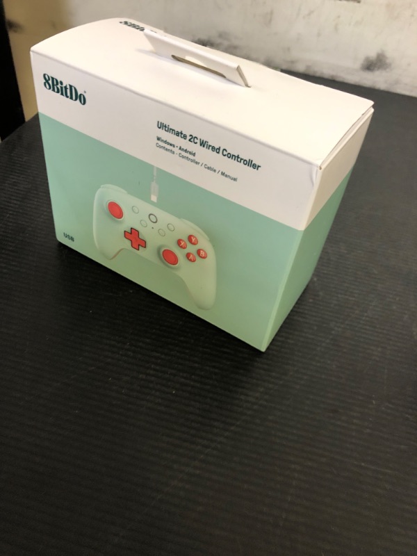 Photo 1 of 8Bitdo Ultimate 2C Wired Controller for Windows PC and Android, with 1000Hz Polling Rate, Hall Effect Joysticks and Hall Triggers, and Remappable L4/R4 Bumpers (Mint)