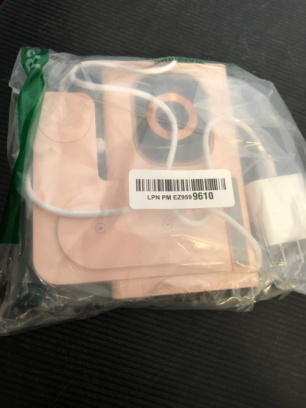 Photo 1 of 3 in 1 Foldable Charging Station for Apple Products,Fast Wireless Charger Travel Dock Adapter&Light for iPhone 16/15/14/13/12/11/X/XS,for iWatch 10/9/8/7/Ultra2/Ultra,for AirPods 4/3/2/Pro/2(Pink)