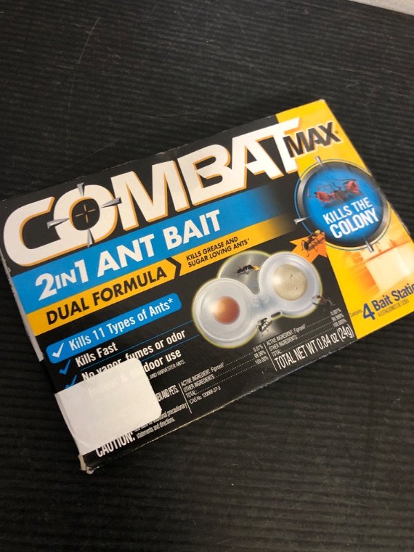 Photo 1 of Combat Max 2 in 1 Ant Bait Station, 4 Count