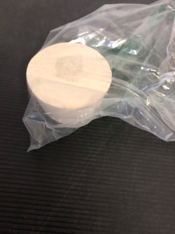 Photo 1 of uxcell White Tapered Shaped Solid Rubber Stopper for Lab Tube Stopper Size 14