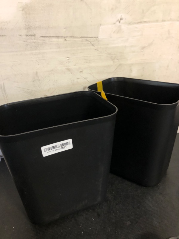 Photo 1 of Nipogear 3 Gallons Efficient Trash Can Wastebasket, Fits Under Desk, Kitchen, Home, Office (Black, 3 Gallons-2 Pack)