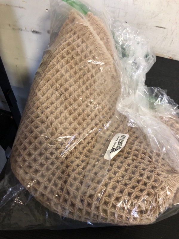 Photo 1 of AMOAMI Upgraded Waffle Bath Mat, Super Absorbent Non Slip Bath Mats for Bathroom Floor, Machine Washable Bathroom Rugs with Tassels, Rubber Backed Bathroom Mat, Ultra Soft, Brown, 24" x 36"