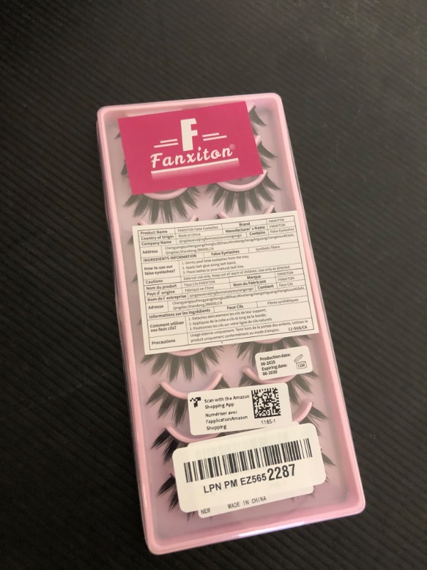 Photo 1 of False Eyelashes 10 Pairs Manga Lashes Japanese Style Anime Thick Cosplay Lashes Natural Look 16MM Spiky 8D Wispy Faux Mink Lashes Full Strip Doll Lashes by FANXITON