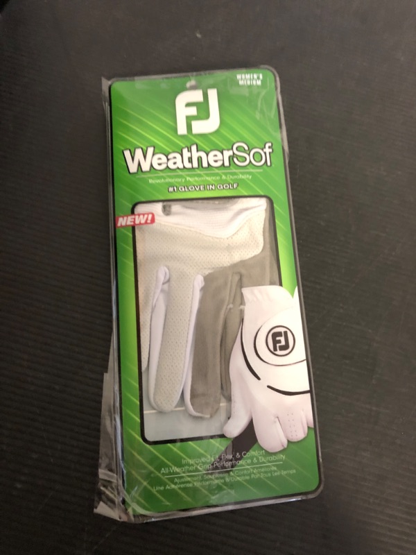 Photo 1 of FootJoy Women's Contour FLX Prior Generation Golf Glove, Pearl, Medium, Worn on Left Hand