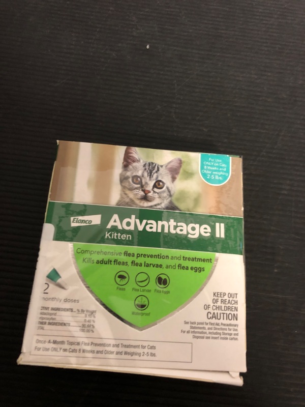 Photo 1 of Advantage II Kitten Vet-Recommended Flea Treatment & Prevention | Cats 2-5 lbs. | 2-Month Supply