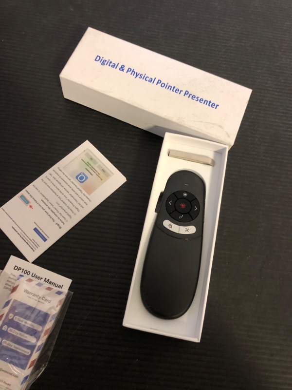 Photo 1 of Physical and Digital Pointer Presentation Clicker for Powerpoint Presentations,2 in 1 USB A and USB C Wireless Presenter Remote with Highlighting Magnifier for LED LCD Screen