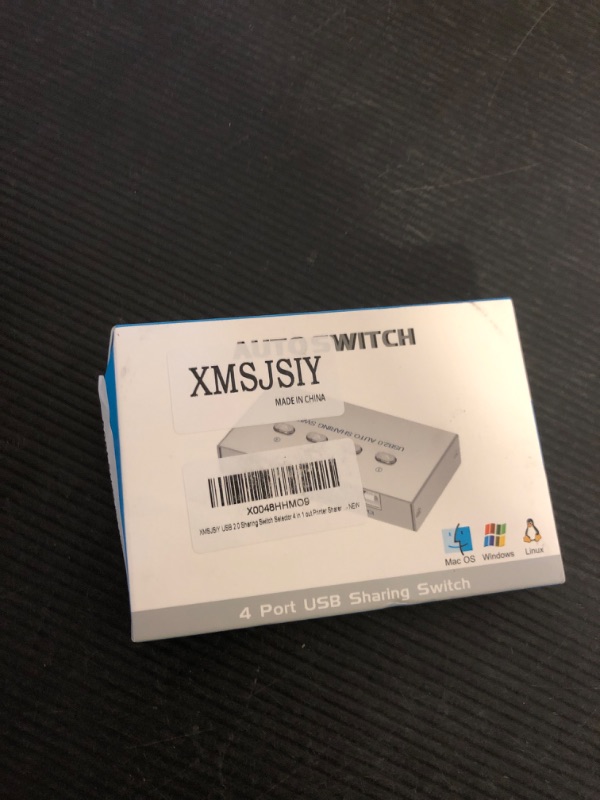 Photo 1 of XMSJSIY USB 2.0 Sharing Switch Selector 4 in 1 out Printer Sharer Switcher 4 PC to 1 Splitter Hub for PC,Printer,Scanner,Keyboard, Plotter,Card reader -1 PCS