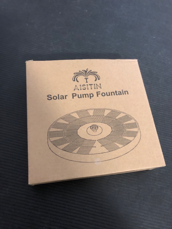 Photo 1 of AISITIN 2.5W Solar Bird Bath Fountain Pump, Solar Fountain Pump for Bird Bath with 6 Nozzles, 6.7" Solar Powered Water Fountain Pump for Garden, Ponds, Pool, Fish Tank, Aquarium and Outdoor