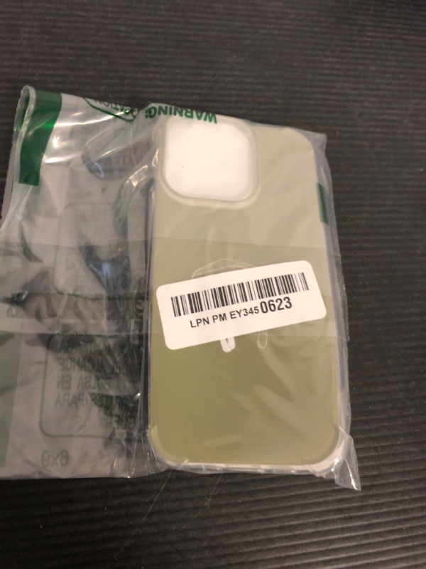 Photo 1 of Nsyosio Sage Green Mushroom Case for iPhone 16 Pro,Minimalist Aesthetic Plant Pattern,Trendy Soft Bumper TPU Case for iPhone 16 Pro
