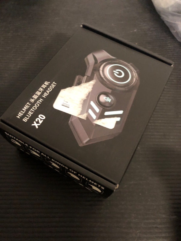 Photo 1 of Pinesea Motorcycle Helmet Bluetooth Headset,Bluetooth Helmet Speakers with 2 Mics,1000mAh Large Battery Motorcycle Headset IPX68/ Automatic Answer/Music Control/Noise Cancellation/Wake up Siri