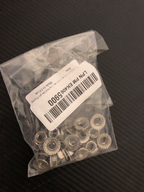 Photo 1 of BokWin 20PCS M6 Lock Nut 304 Stainless Steel Flange Self-Locking Nut Nylon Insert Lock Nuts, Anti-loosening Nut (Bright Finish)
