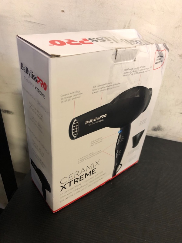 Photo 1 of BaBylissPRO Hair Dryer, Ceramix Xtreme 2000-Watt Blow Dryer, Hair Styling Tools & Appliances, BX2000