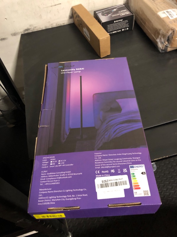 Photo 1 of Lanmonlily LED Floor Lamp, Corner Lamp Compatible with Alexa, Smart Modern Floor Lamp with Music Sync 16 Million Colors & 68+ Scene RGBICW Floor Lamp