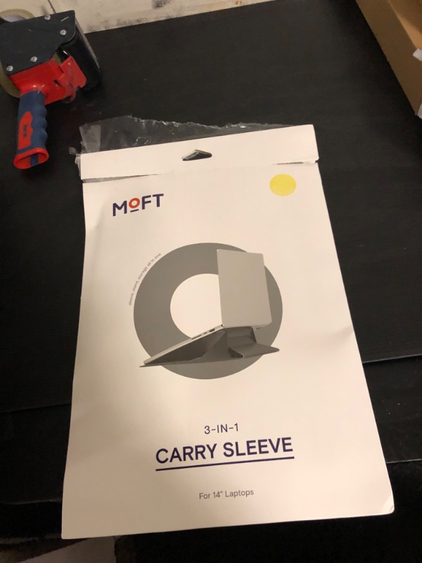 Photo 1 of MOFT Laptop Carry Sleeve, 2-in-1 Laptop Bag & Stand for 14" MacBook Air/Pro & Dell/HP/Lenovo/Asus, Stylish Slim Computer Sleeve Bag with Expandable Storage for Computer Accessories, Panna Cotta