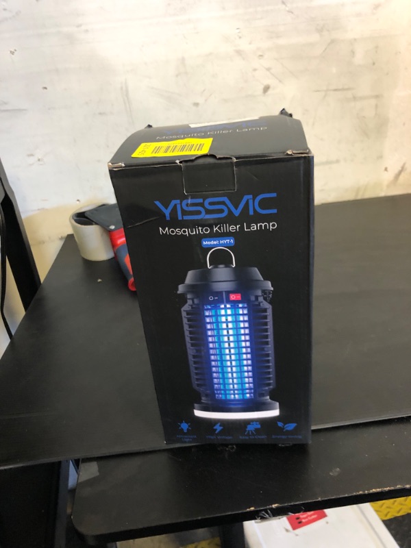 Photo 1 of YISSVIC Bug Zapper Outdoor Indoor Waterproof Electric Mosquito Lamp Fly Zapper Killer Effective 4200V Plug in for Home Patio Office Courtyard