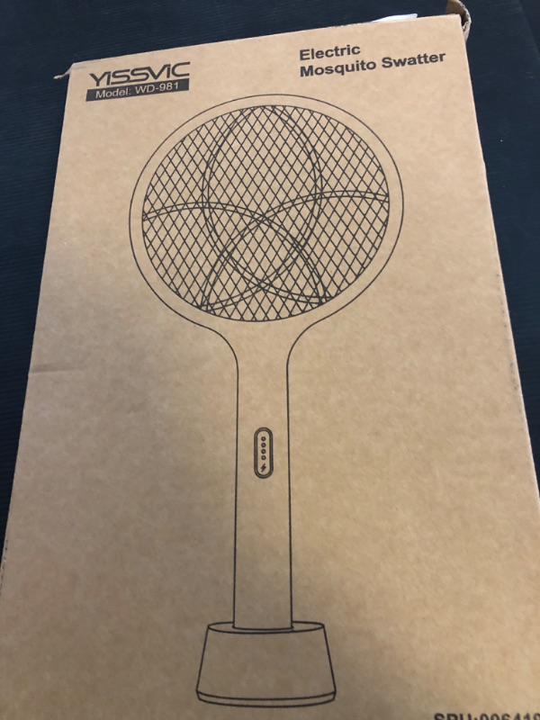 Photo 1 of YISSVIC Electric Fly Swatter Bug Zapper Racket Dual Modes Mosquito Killer with Purple Mosquito Light Rechargeable for Indoor Home Office Backyard Patio Camping